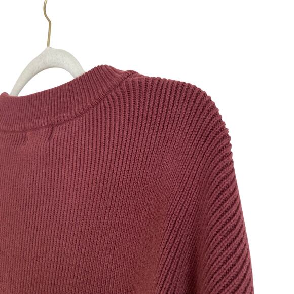 Vintage LL Bean Burgundy 5 Button Henley Cotton Fisherman Knit Sweater XXL Tall - Picture 12 of 15